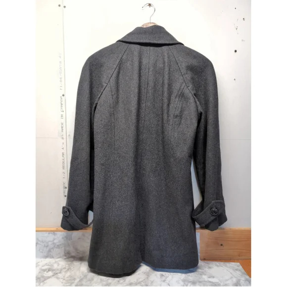 London Fog Wool Charcoal Black Women Dressy Peacoat Size M Quiet Luxury Oldmoney - Picture 2 of 11
